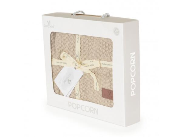 POPCORN Kötött takaró 80x100cm BÉZS/vbarna - Image 3