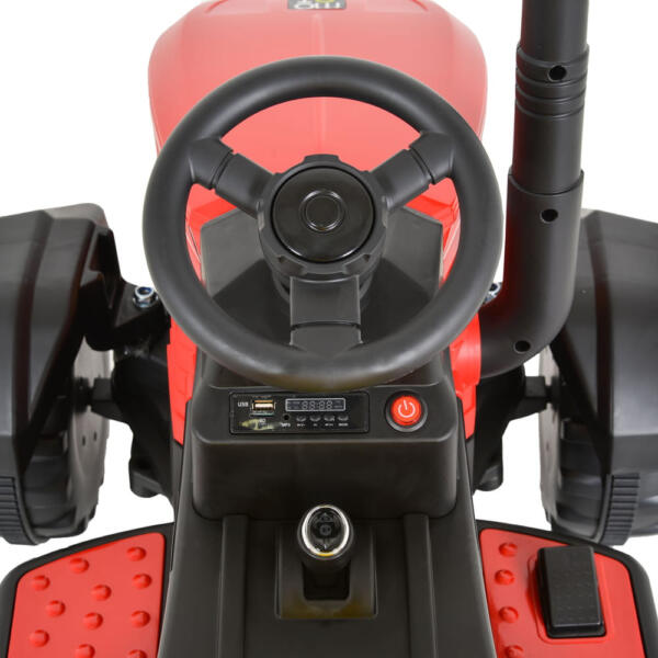 MONI BO rancher elektromos traktor utánfutóval piros/sárga - Image 2